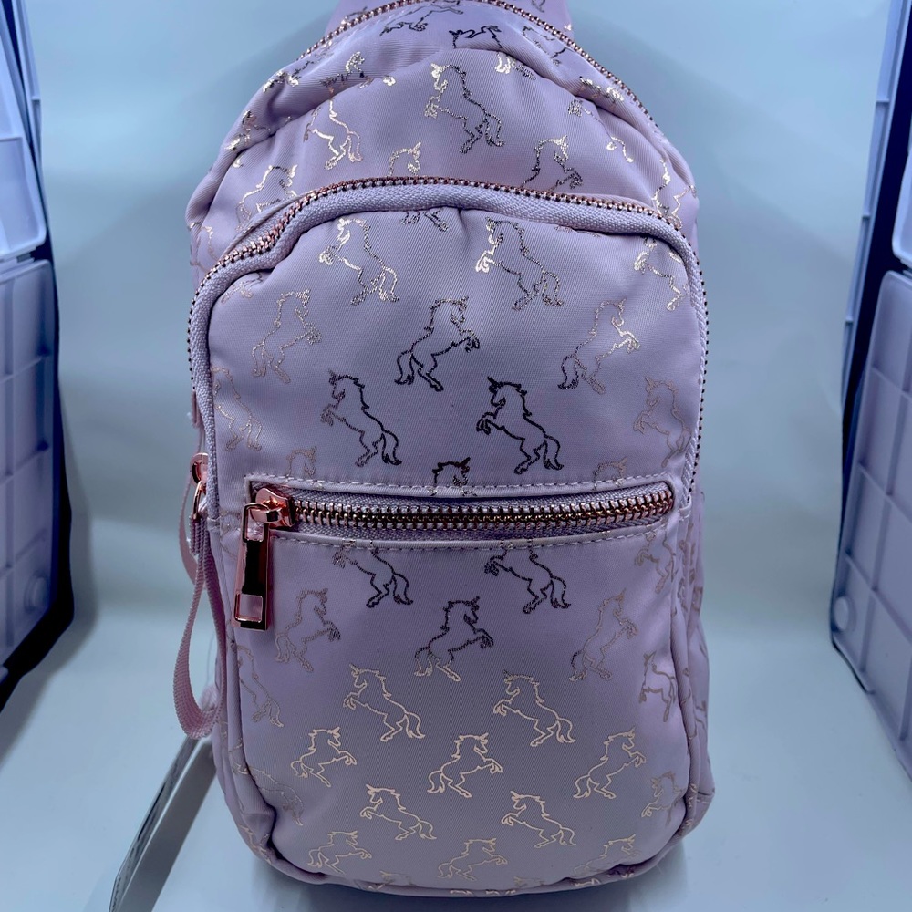Vintage Pink/Rose Gold Unicorn Backpack
